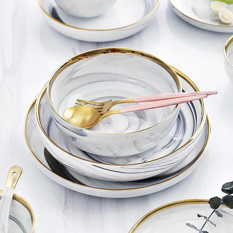 Porcelain Marble Dinnerware