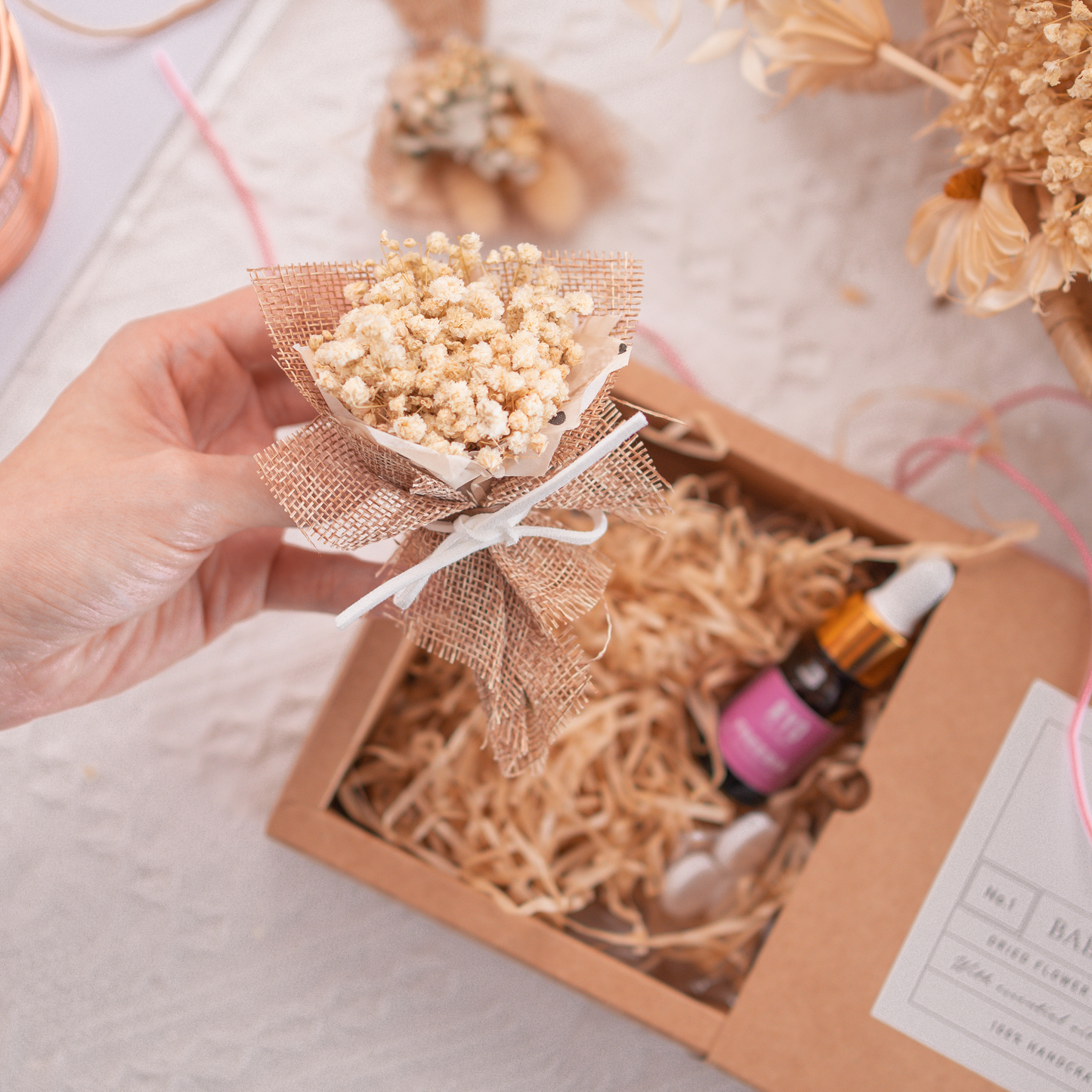 Dried Flower Car Diffuser Set