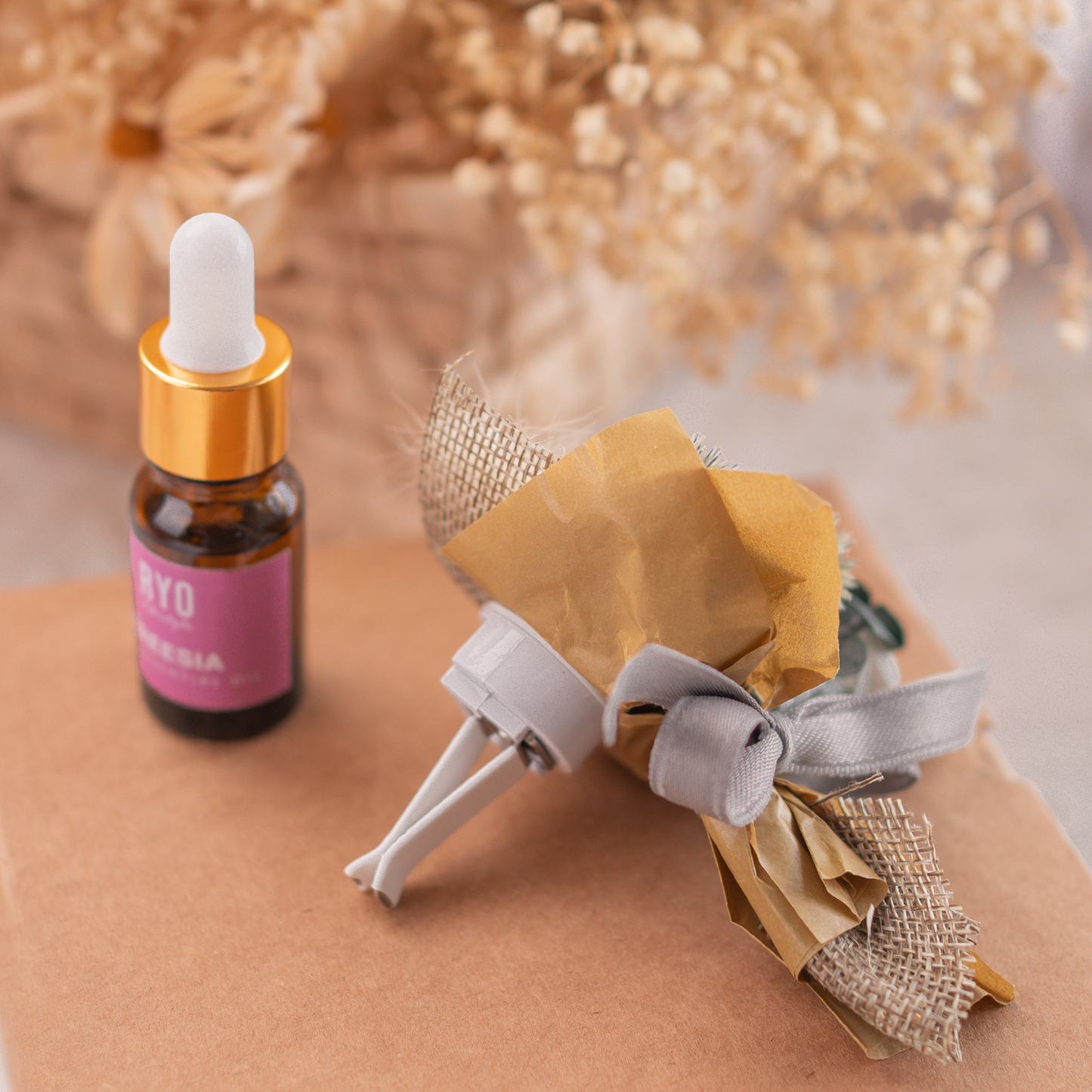 Dried Flower Car Diffuser Set