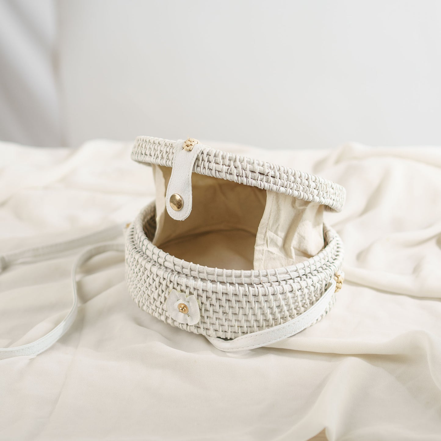 Rattan Round Sling Bag