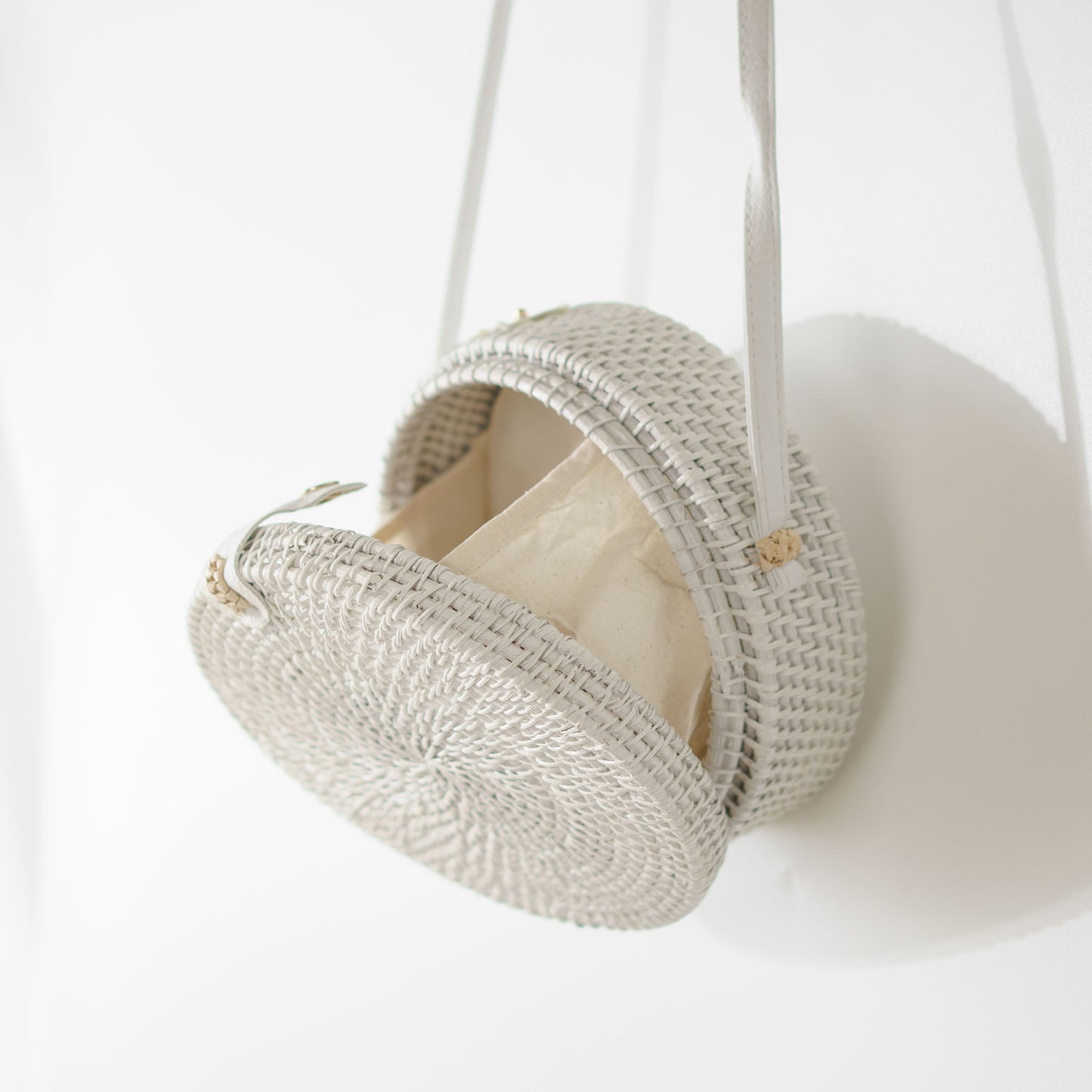 Rattan Round Sling Bag