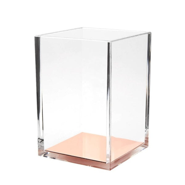 Acrylic Rosegold Pen/Brush Holder