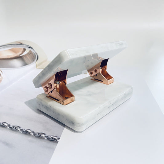 Marble Rose Gold Hole Puncher
