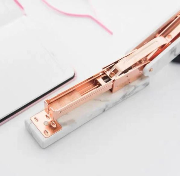 Marble Rose Gold Stapler