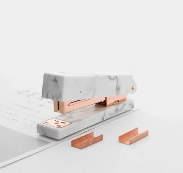 Marble Rose Gold Stapler