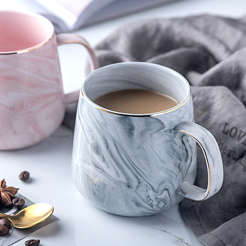 Marble Gold Rimmed Mug